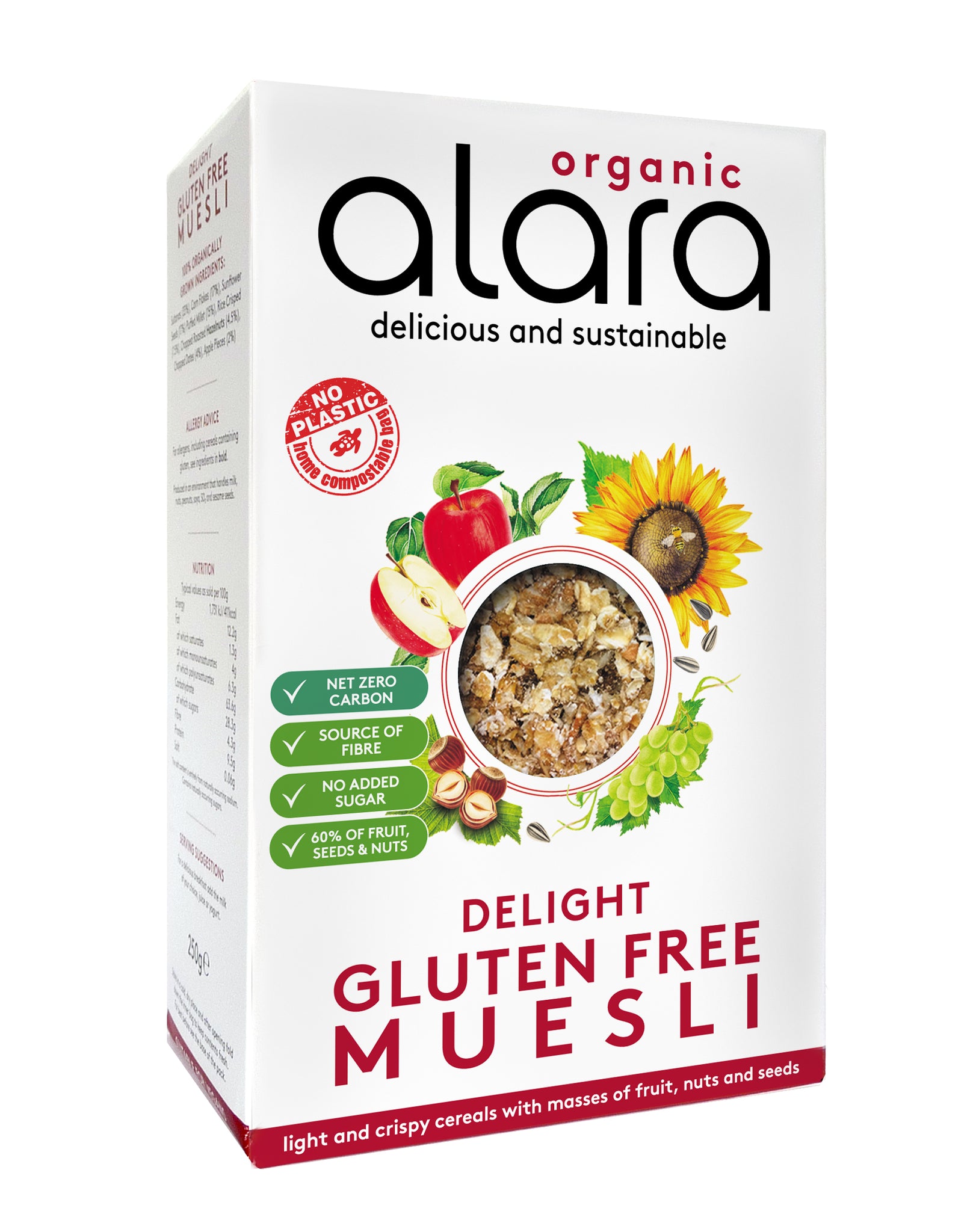 Organic Alara Delight Gluten-free Muesli 250g BBE:11/24 sale one left