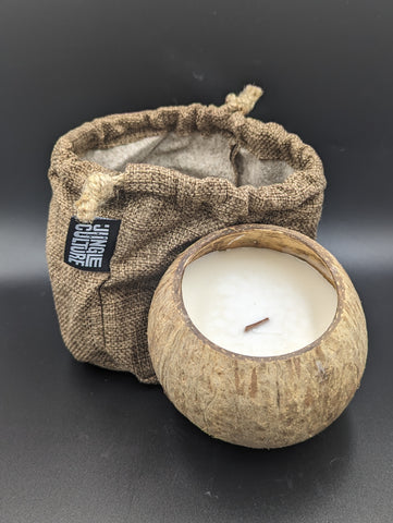 Jungle Culture Coconut Shell Candle with Gift Bag