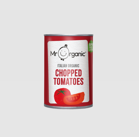 Mr Organic chopped tomatoes can 400g