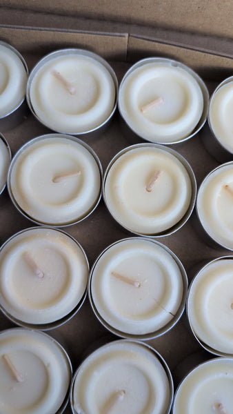 Natural plant wax tea lights