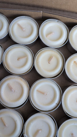 Natural plant wax tea lights
