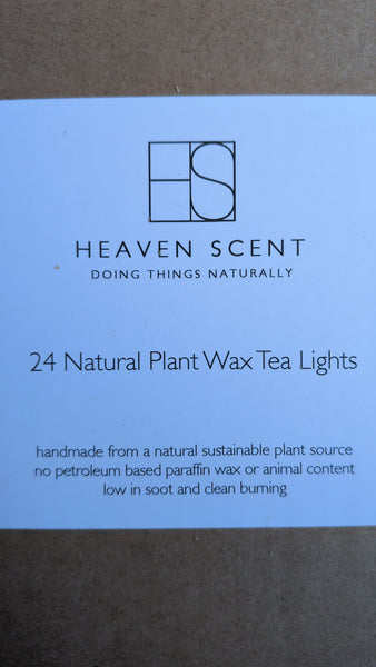 Natural plant wax tea lights