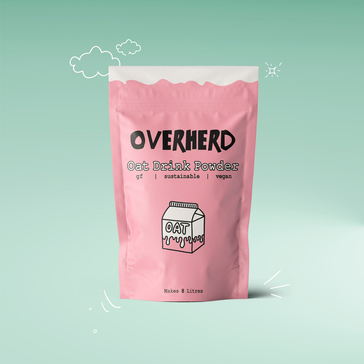 Overherd oat milk powder per 100g