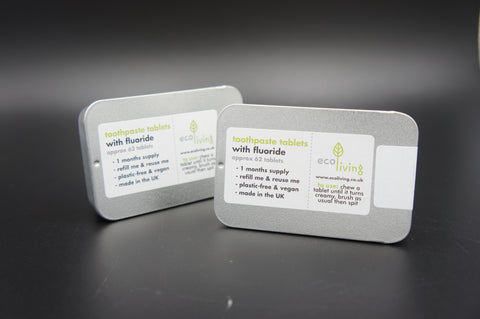 EcoLiving Toothpaste Tablets with Fluoride Tin