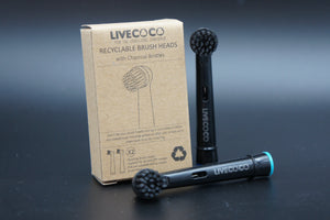 LiveCoco Recyclable Brush Heads (Charcoal Bristles)