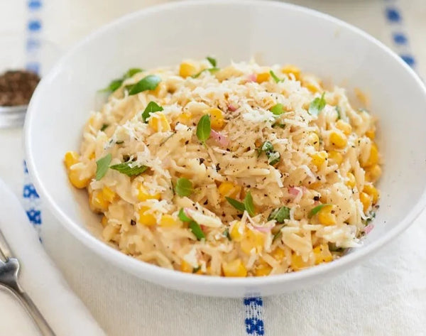 Crispy Coconut Orzo and Sweetcorn 2-3 people