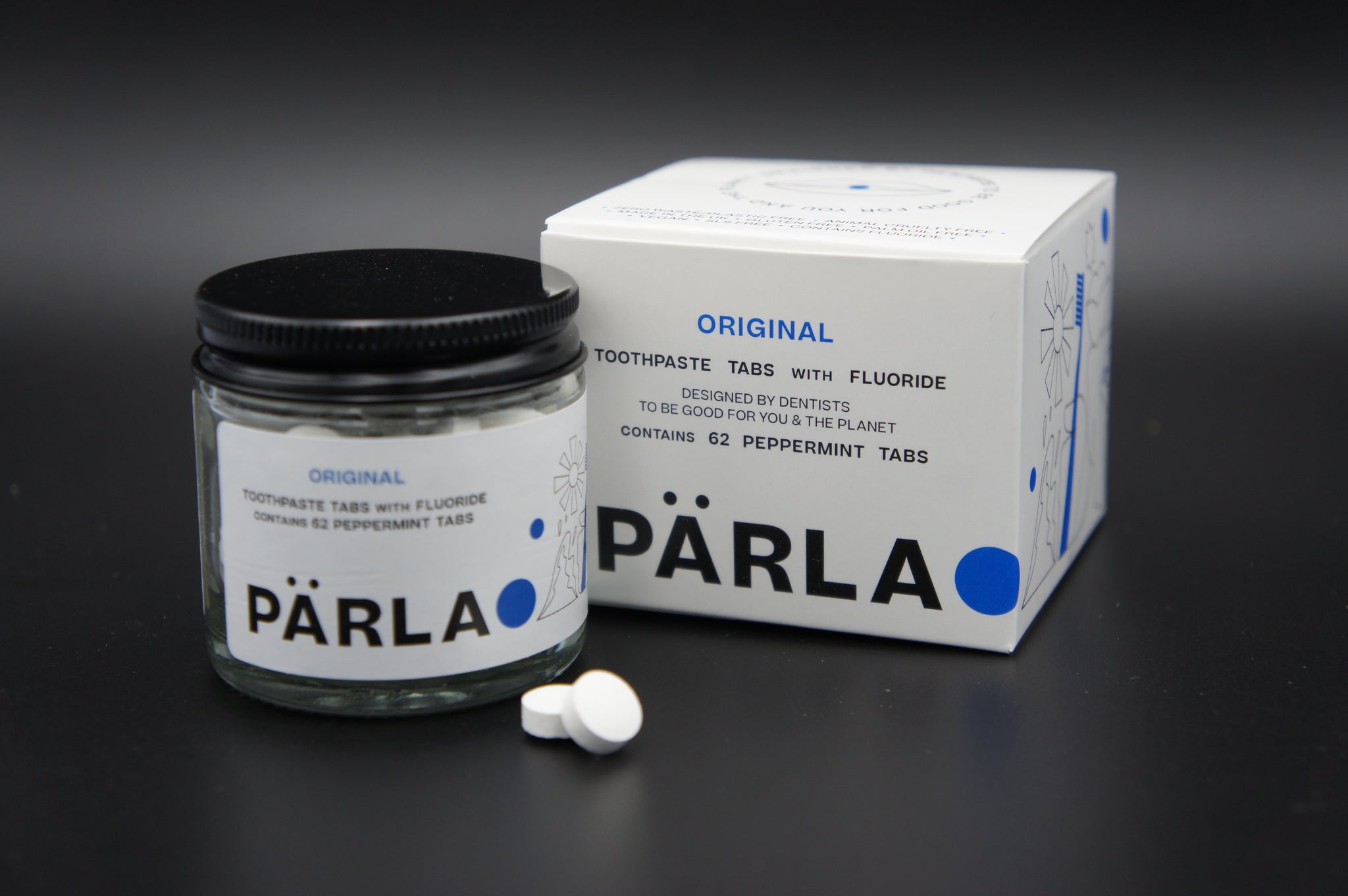 Parla Toothpaste Jar 62 Tabs Only  One Left.