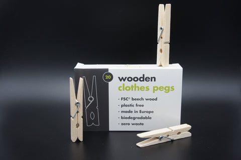 Wooden Clothes Pegs FSC 100% 20 pack
